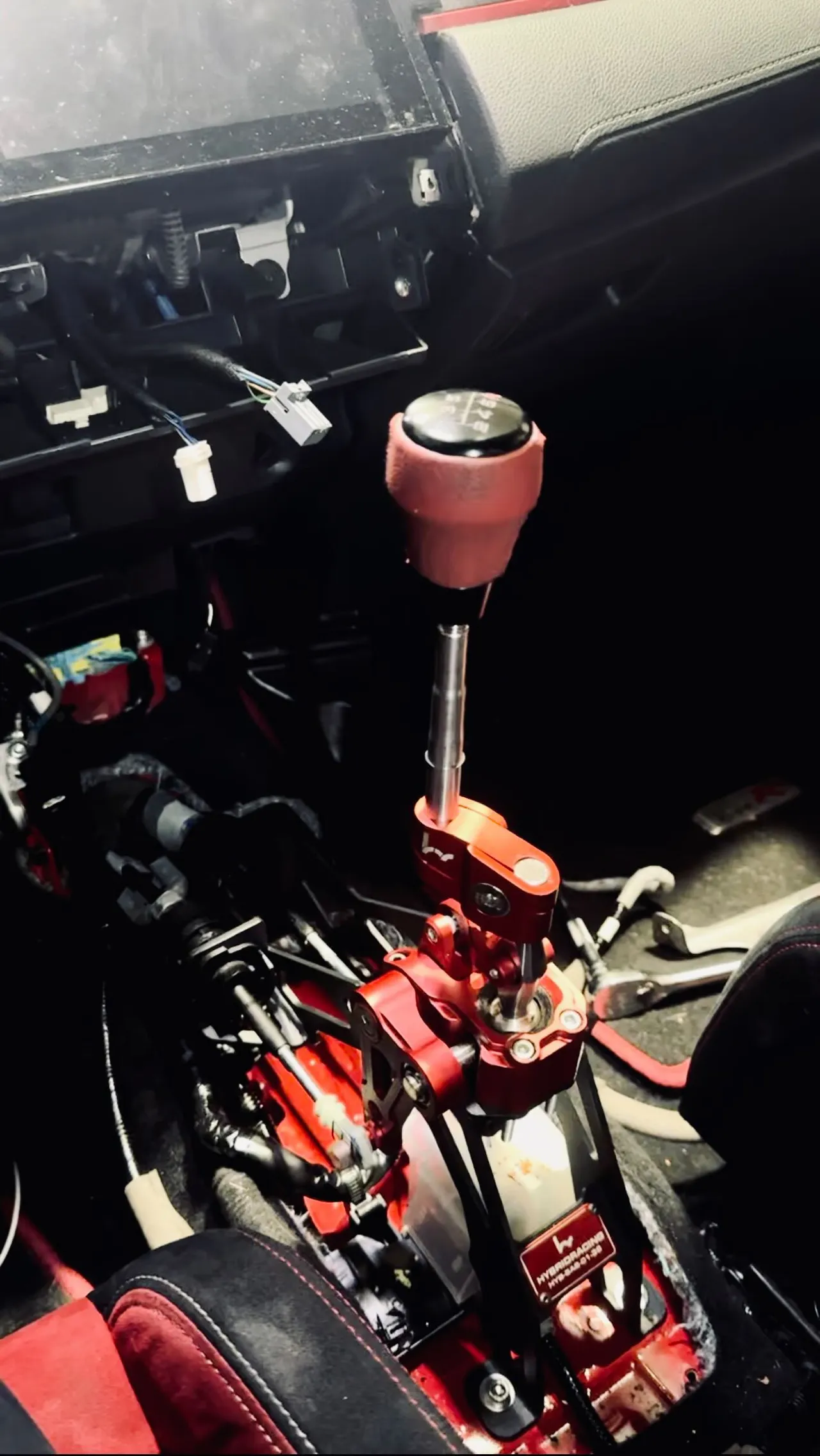 The FK8 short shifter install on Instagram