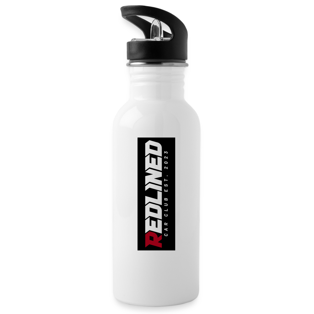 Cleanest Water Bottle With JDM Accents Branded With REDLINED - white