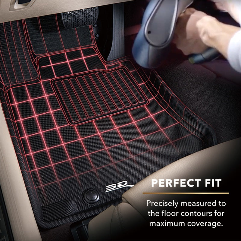 3D MAXpider 2013-2019 Hyundai Santa Fe Sport/Santa Fe/Santa Fe Xl Kagu 1st Row Floormat - Black