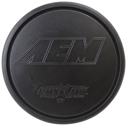 AEM Dryflow Air Filter - Round Tapered - 2.75in Flange ID x 5.5in Base OD x 4.75in Top OD x 7.5in H
