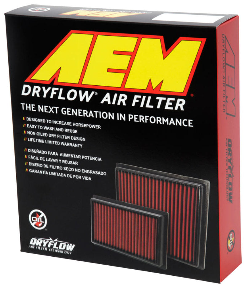 AEM 10-11 Chevrolet Camaro 3.6/6.2L 11.625in O/S L x 9.125in O/S W x 2.313in H DryFlow Air Filter